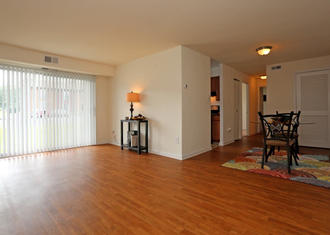 Spacious living room at The Residences at Brookside