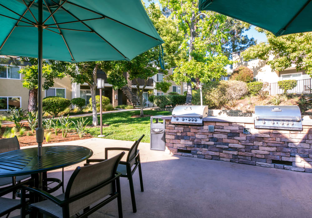 Resident garden near the barbecue area at Sofi Poway in Poway, California