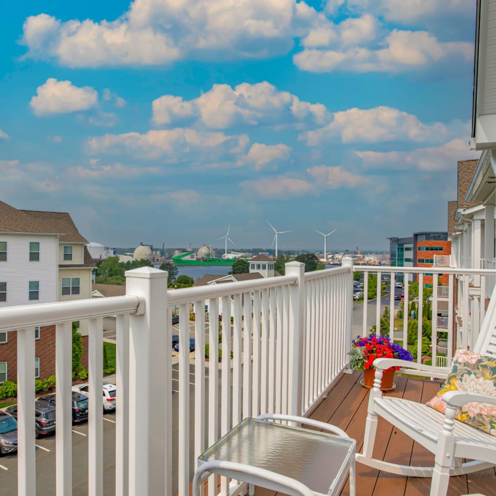 Patio at Kettle Point Apartments, East Providence, Rhode Island