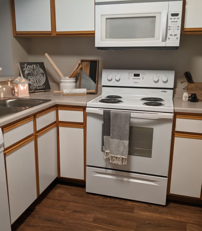 Kitchen at Crown Chase Apartments in Wichita, Kansas