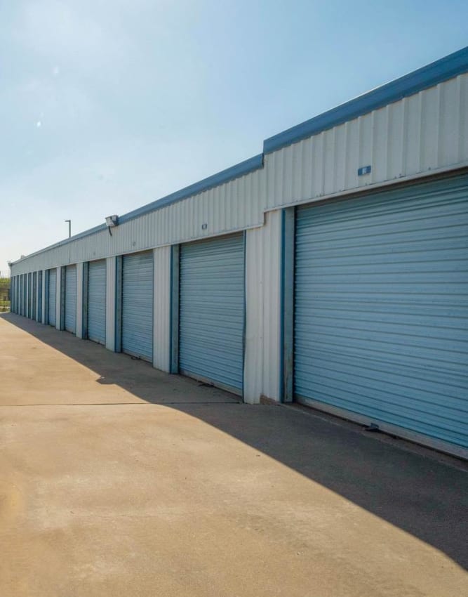 View ground-level storage units available at StoreLine Self Storage in Wichita Falls, Texas