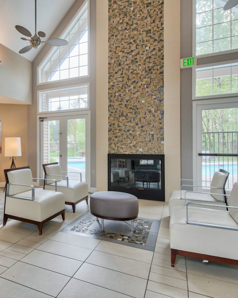 Clubhouse with fireplace at Indigo Springs, Kent, Washington