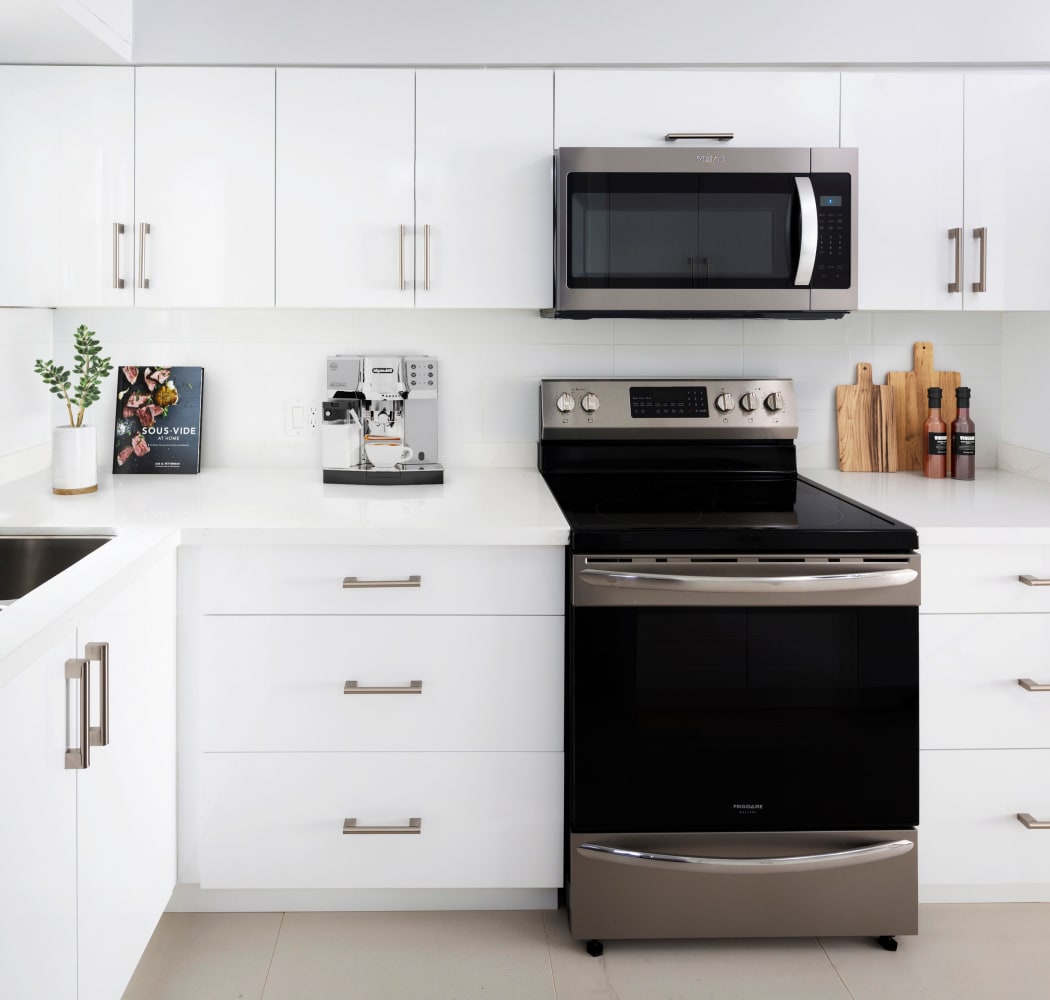 Kitchen with oven at Larchway Gardens in Vancouver, British Columbia