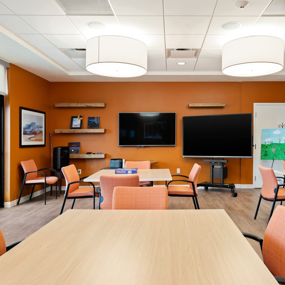 Activity room at Anthology of South Jordan in South Jordan, Utah