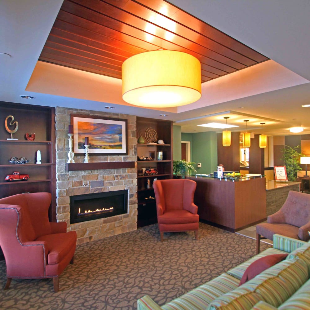 Lobby area at Anthology of Grayslake in Grayslake, Illinois