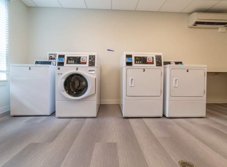 Laundry facility at Tavernier Place in Acton. MA
