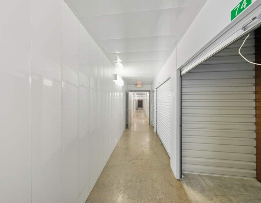 Hallway of the storage facility at Storage Hub - Yale in Tulsa, Oklahoma