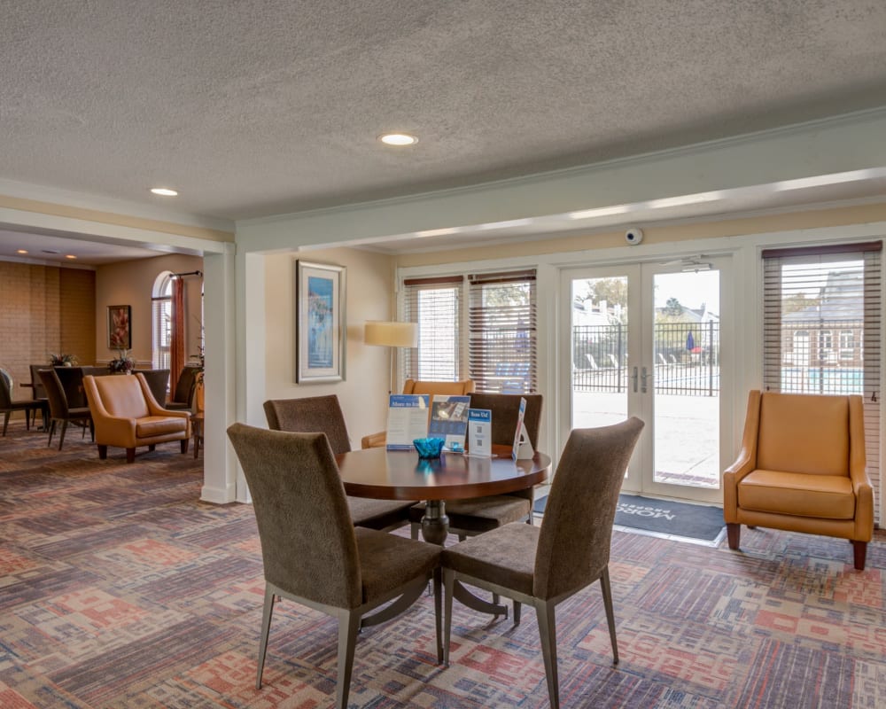 Resident clubhouse at East Meadow Apartments in Fairfax, Virginia
