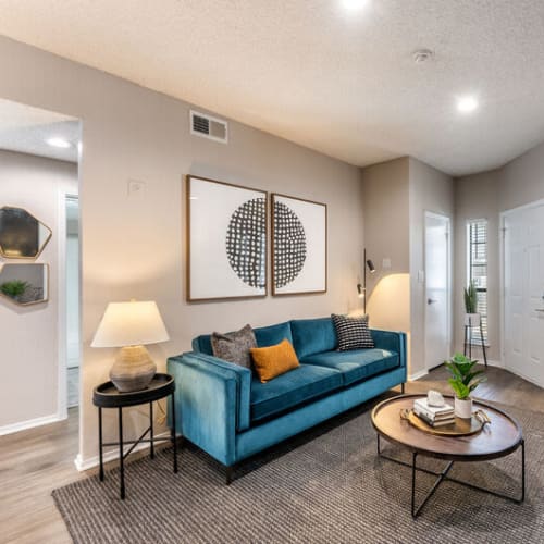 Living room at Westover on 80 in Mesquite, Texas