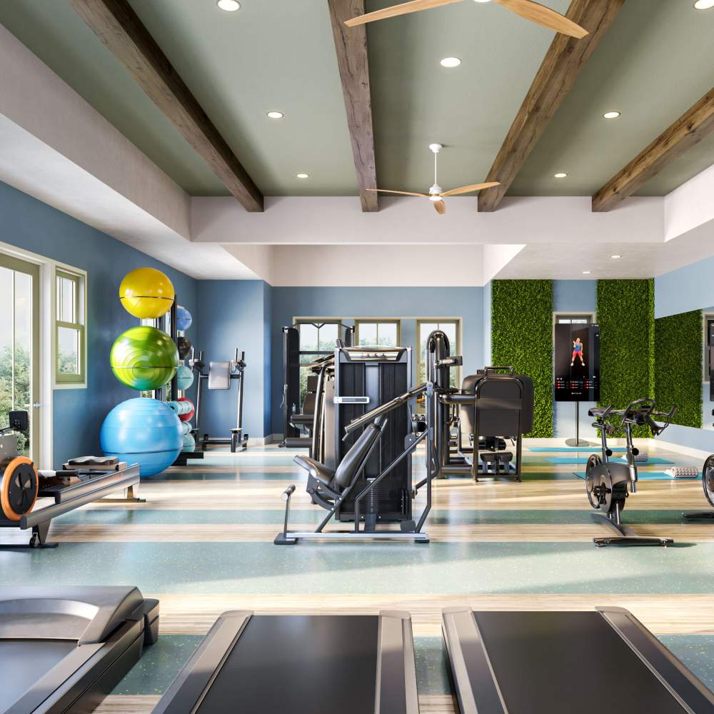 Fitness center at Encore Luxury Residences in Little River, South Carolina