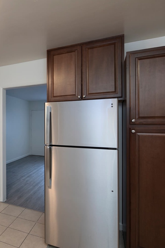 Stainless steel appliances at Ocean Palms Apartments, San Diego, California