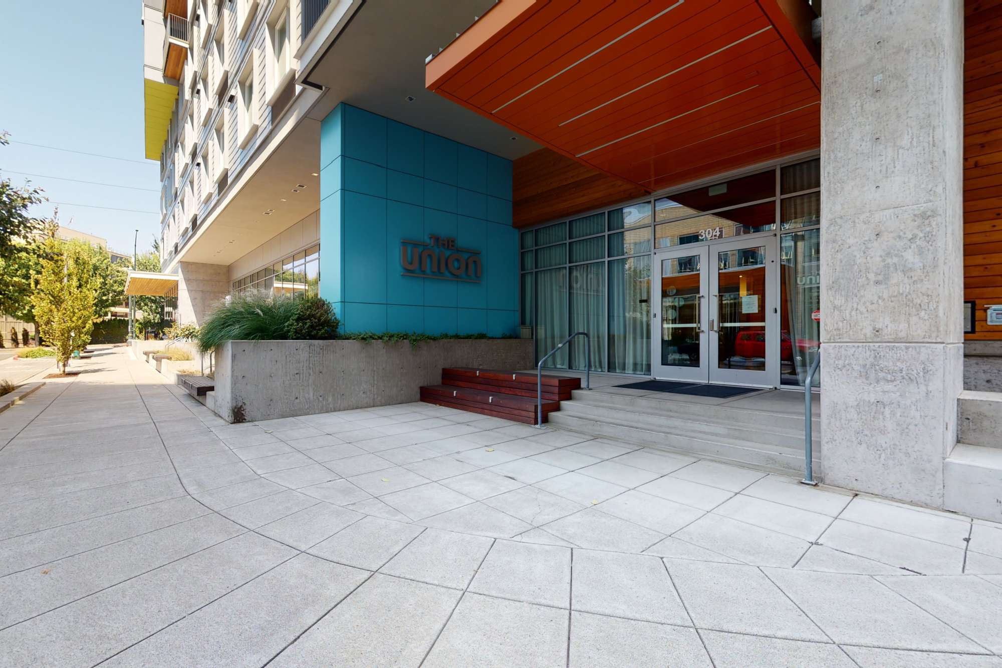 Building entrance at The Union in Portland. OR