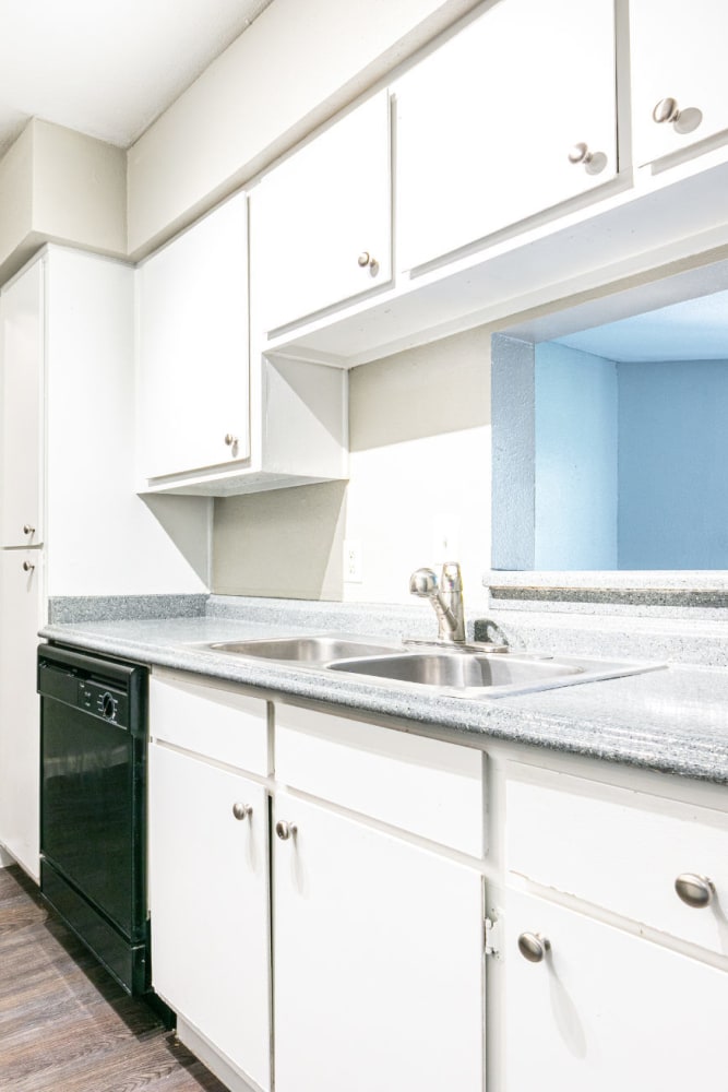 Dishwasher in an apartment kitchen at The One at 5959 in Houston, Texas