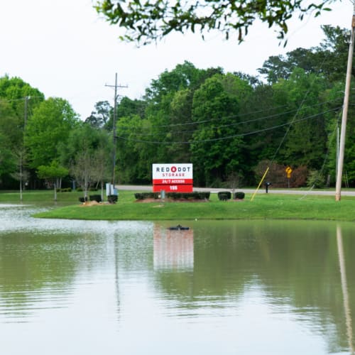 Easy access to highway 21 at Red Dot Storage in Madisonville, Louisiana