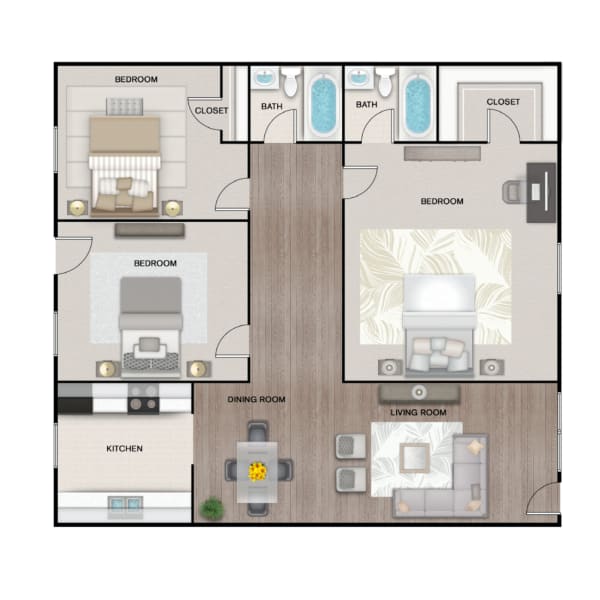 C1 floor plan brochure at The Maxwell in Metairie, Louisiana