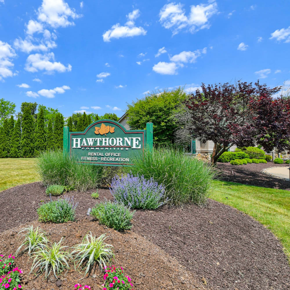 Beautiful sign at Hawthorne Community, Oakdale, Pennsylvania