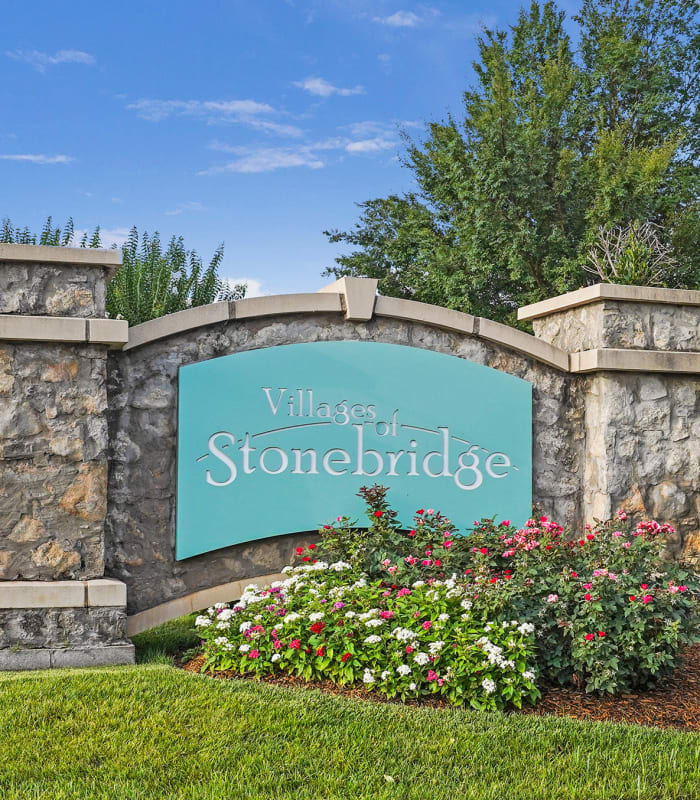 Sign at Villas at Stonebridge in Edmond, Oklahoma