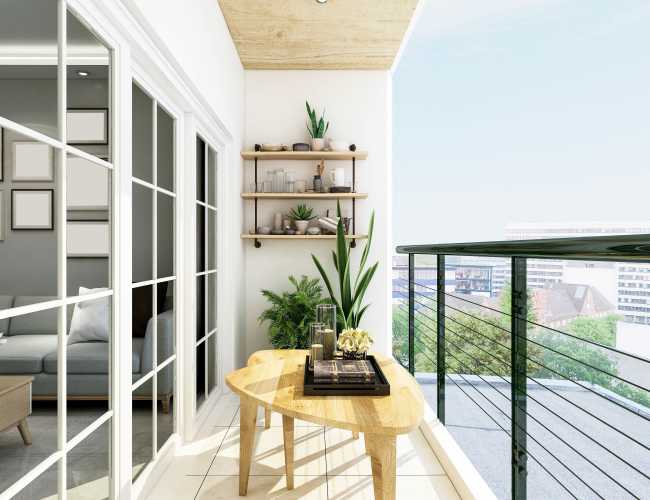 Private balcony at Flores Del Valle in , California