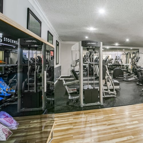 Rendering fitness center at Montecito in Houston, Texas