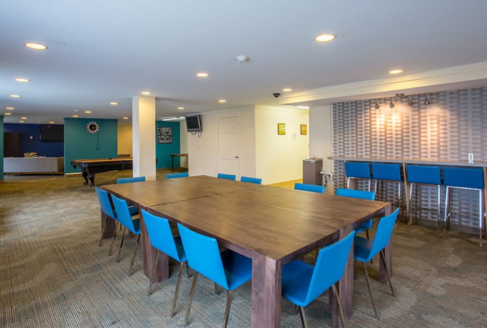 Clubhouse conference table at Riverton Knolls in West Henrietta, New York