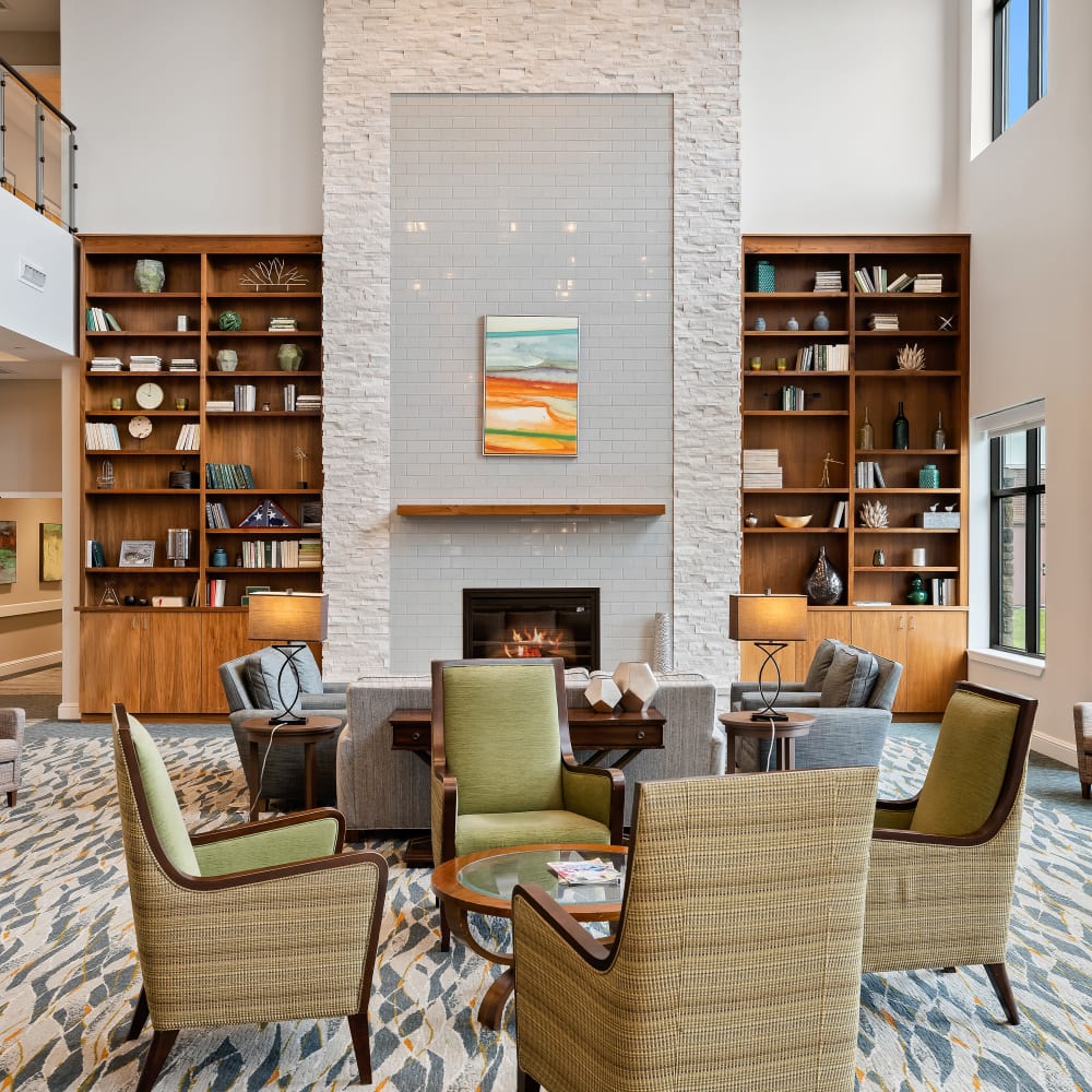 Spacious lounge area at Anthology of Mason in Mason, Ohio