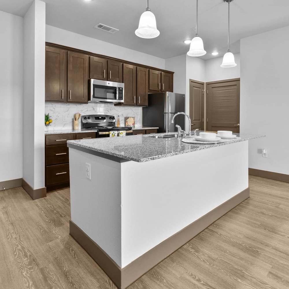 Fully equipped kitchen at Harvest Creek in Marshall, Texas