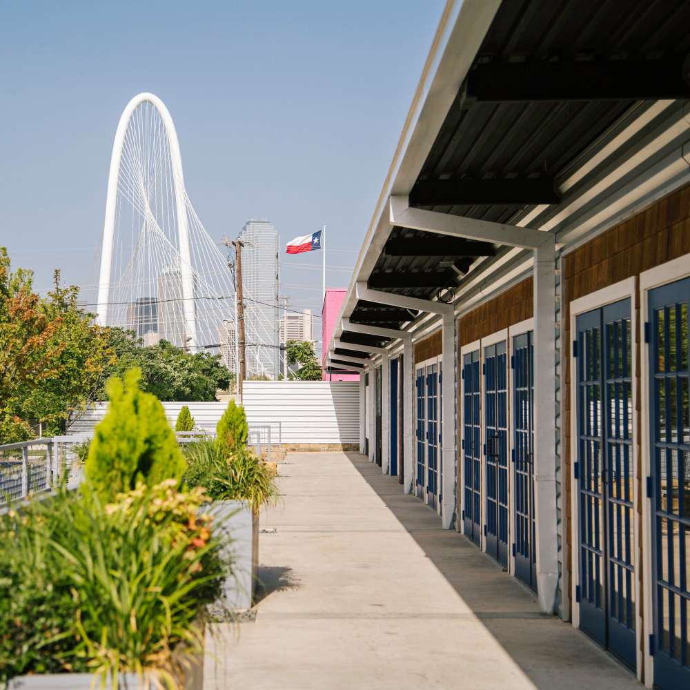 Entrance of restaurant at Pike West Commerce in Dallas, Texas