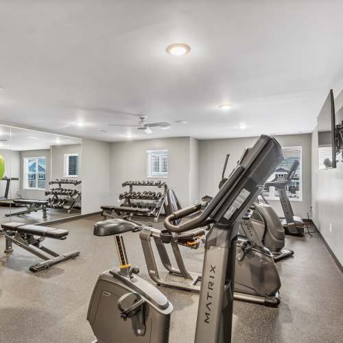 Fitness center at Union Court Senior Apartments and Townhomes in Kenosha, Wisconsin
