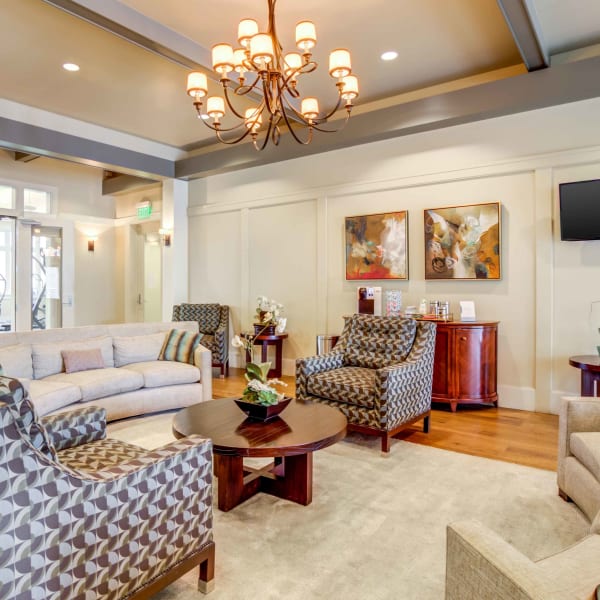 The lobby at Summer House Apartments in Alameda, California