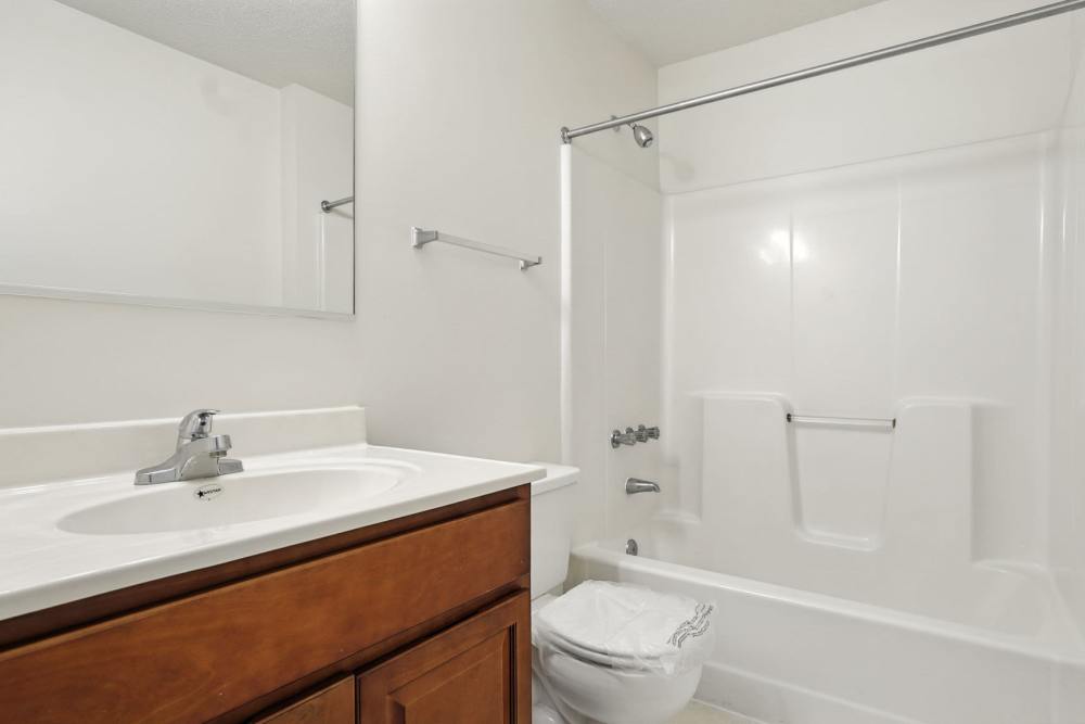 Bathroom with tub at Monmouth Woods in King George,Virginia