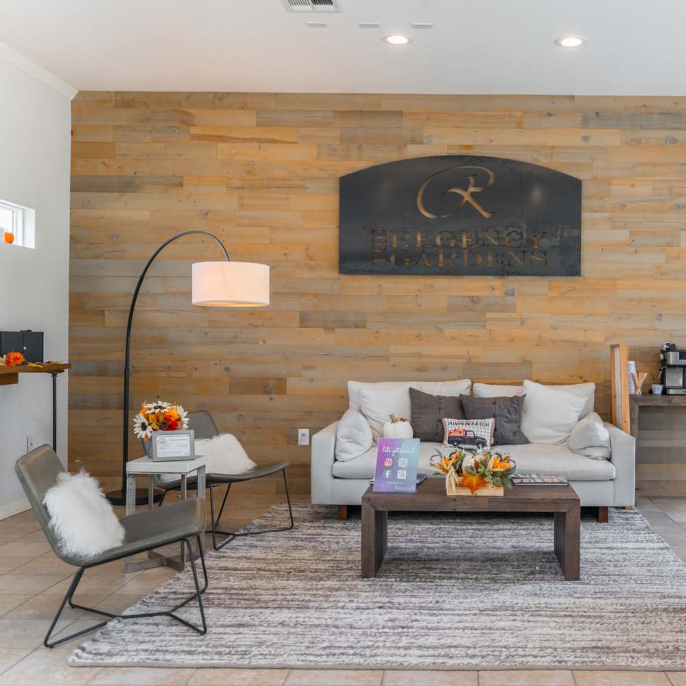 Apartment reception area at Regency Gardens in Bryan, Texas