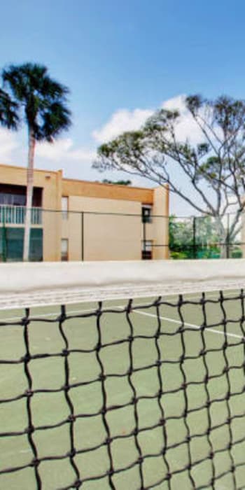 Tennis court at Lime Tree Village in Deerfield Beach, Florida