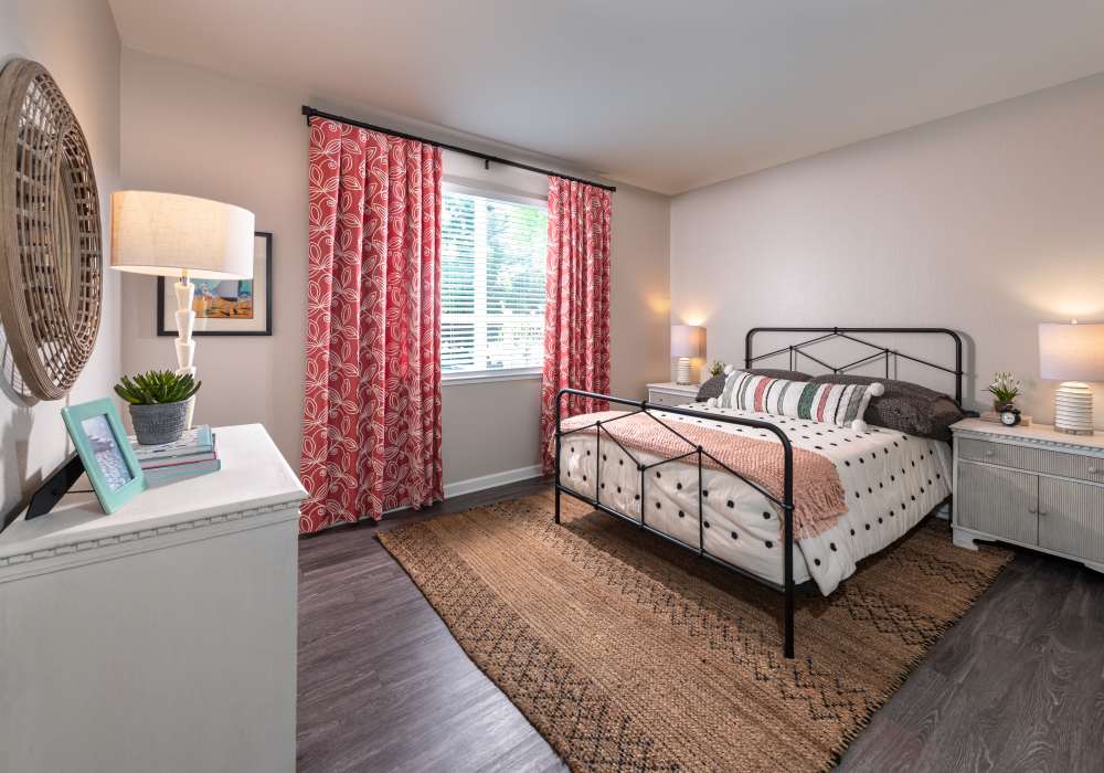 Bedroom at Cotton Wood Apartments in Dublin, California