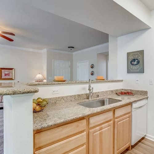 Kitchen island at Bella Rose in Antioch, California