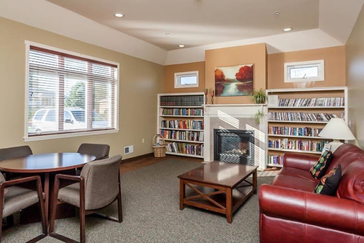 Comfy couch at CenterPointe Apartments and Townhomes home
