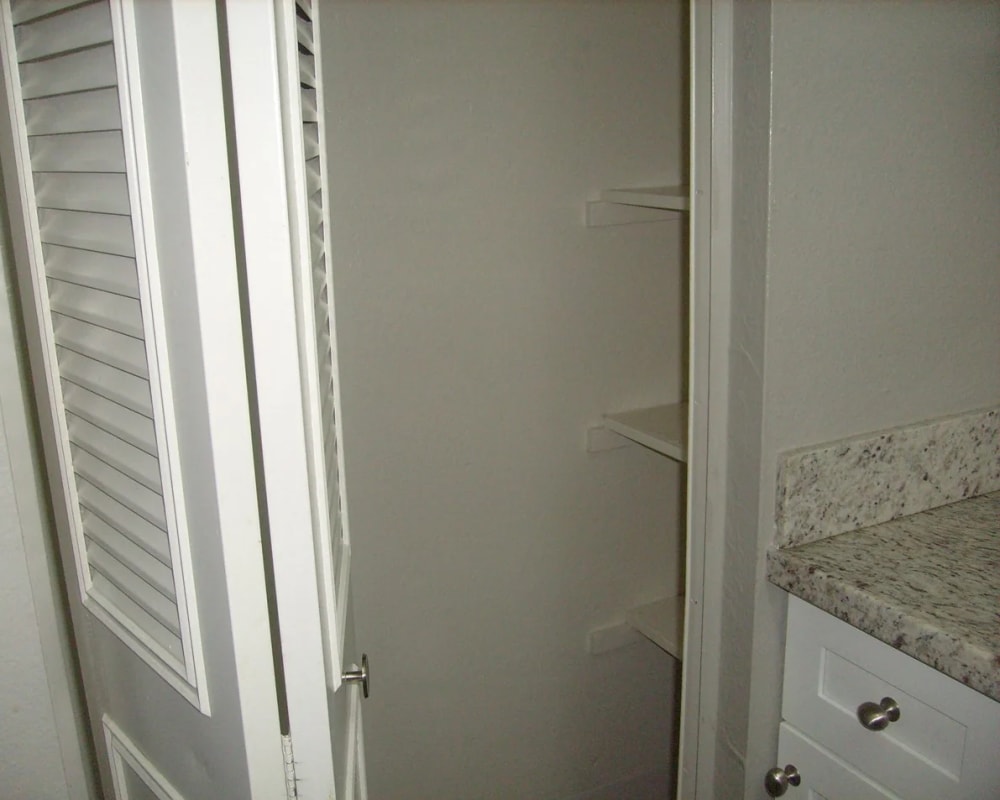 Bathroom storage closet at  Park Place Apartments in Roseville, California