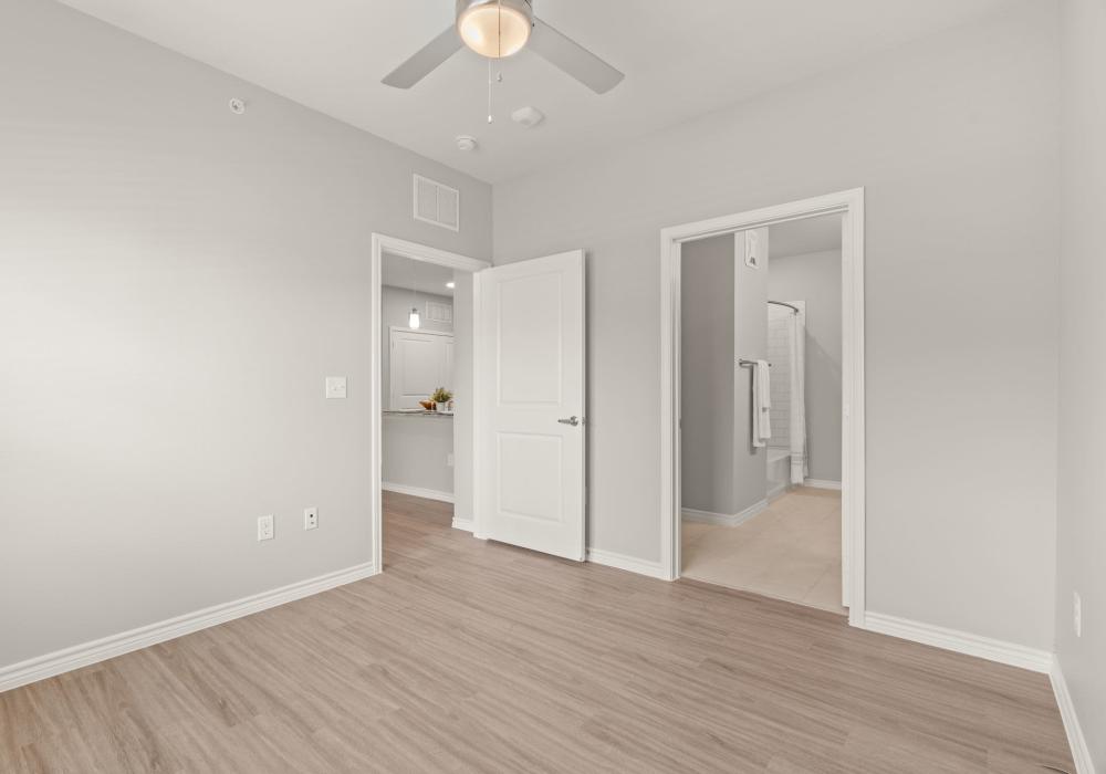 Model bedroom at Walnut Springs in Seguin, Texas