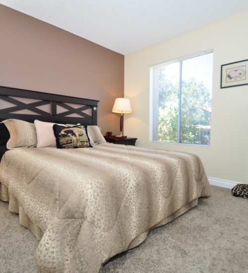 Cozy bedroom at Shadowridge Summerwind in Vista, California