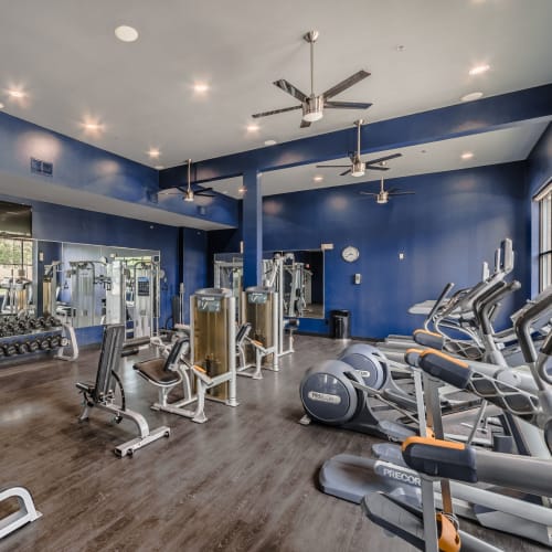 Top-notch fitness center at Olympus Boulevard in Frisco, Texas