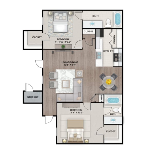 B1 floor plan brochure at The Aria in Fort Walton Beach, Florida