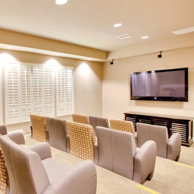 In-house movie theatre at Sofi Ocean Hills in Oceanside, California