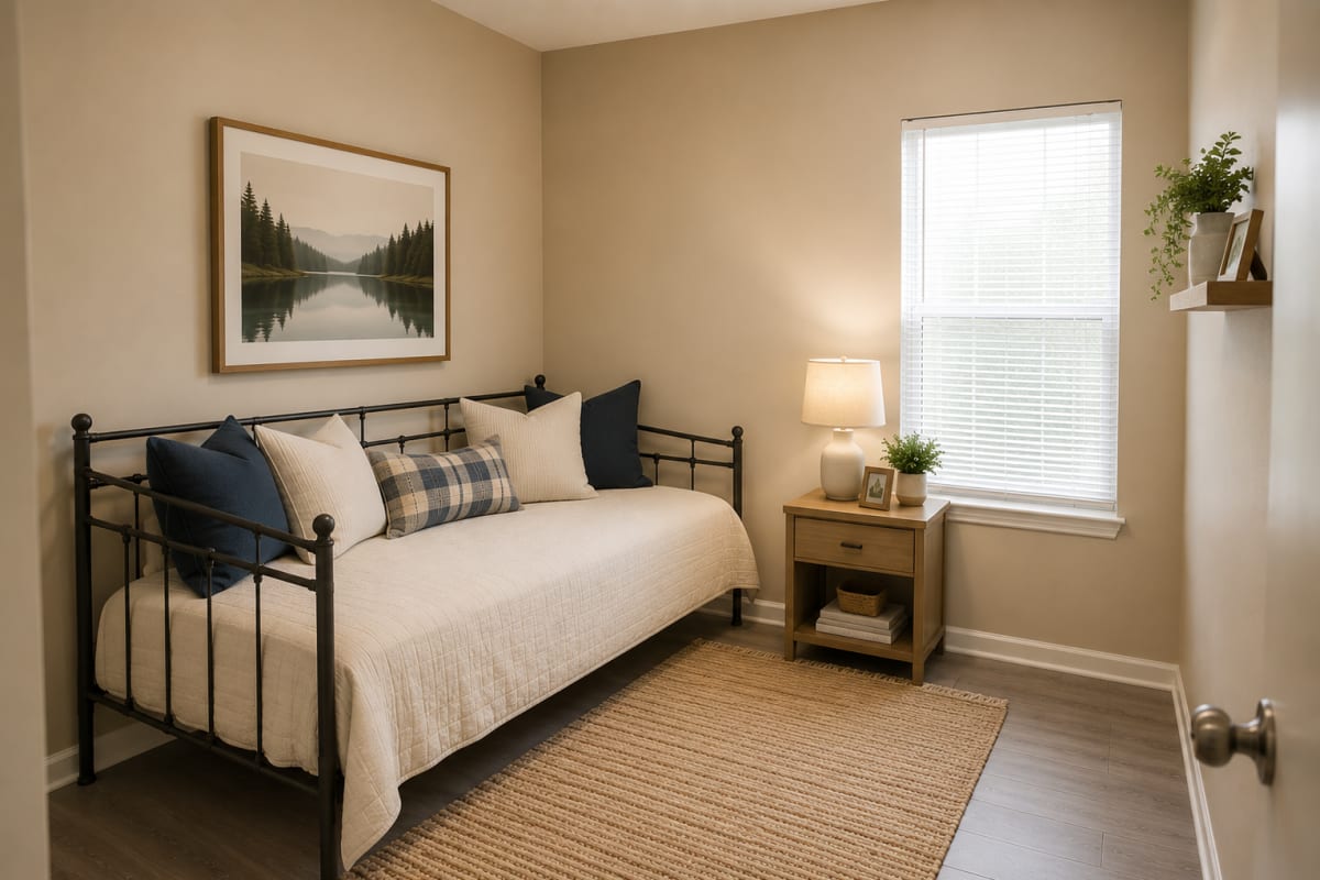 Well-lit room at Riverchase Park Apartments in Gulfport, Mississippi