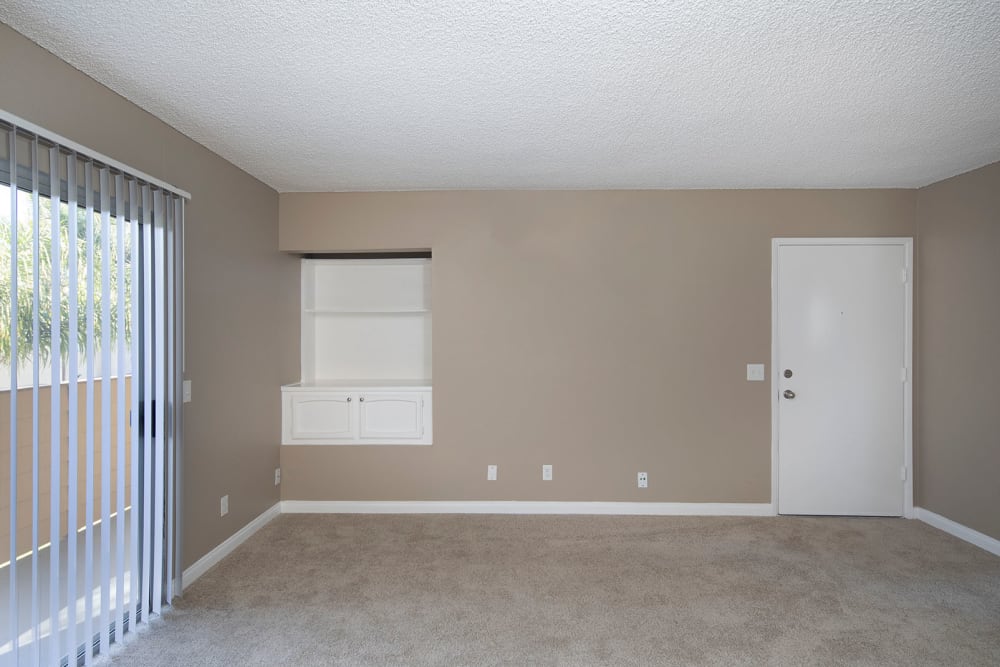 Living room area at Royal Village Apartments in San Diego, California