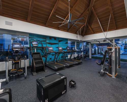 Fitness center at The Highlands Apartment Homes, Trabuco Canyon, California