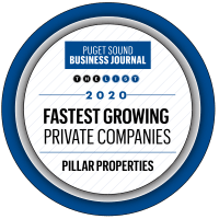 Puget Sound Business Journal Fastest Growing Private Companies for Pillar Properties in Seattle, Washington