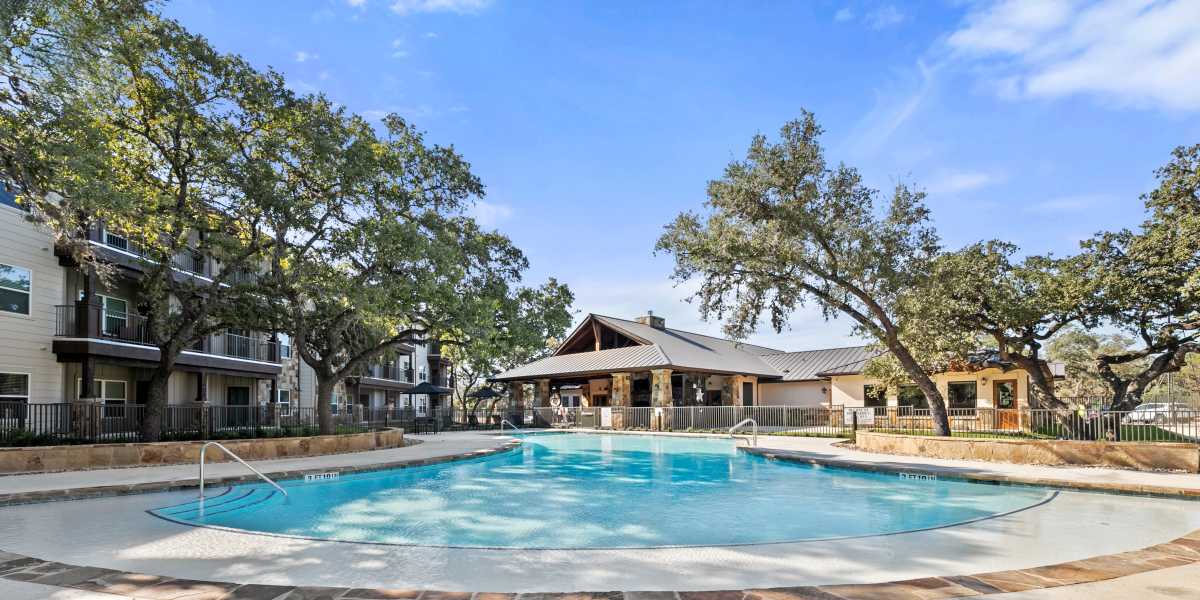 Apartment with pool at Ranch Creek Living in Helotes, Texas