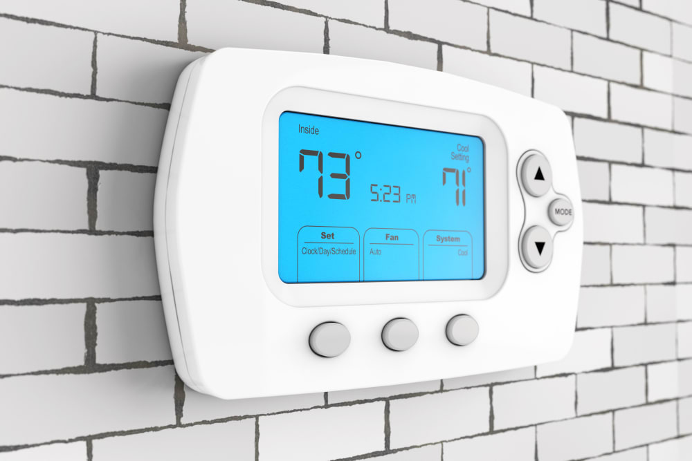A thermostat for climate-controlled storage at Stor 4 Dayz in Sanford, Florida