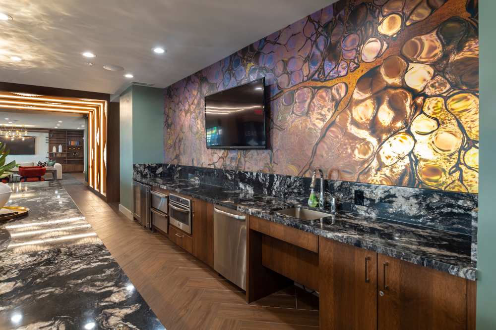Clubhouse kitchen at Whitmore in Houston, Texas