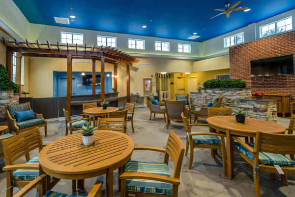 Common area for residents to relax at Artis Senior Living of Commack in Commack, New York