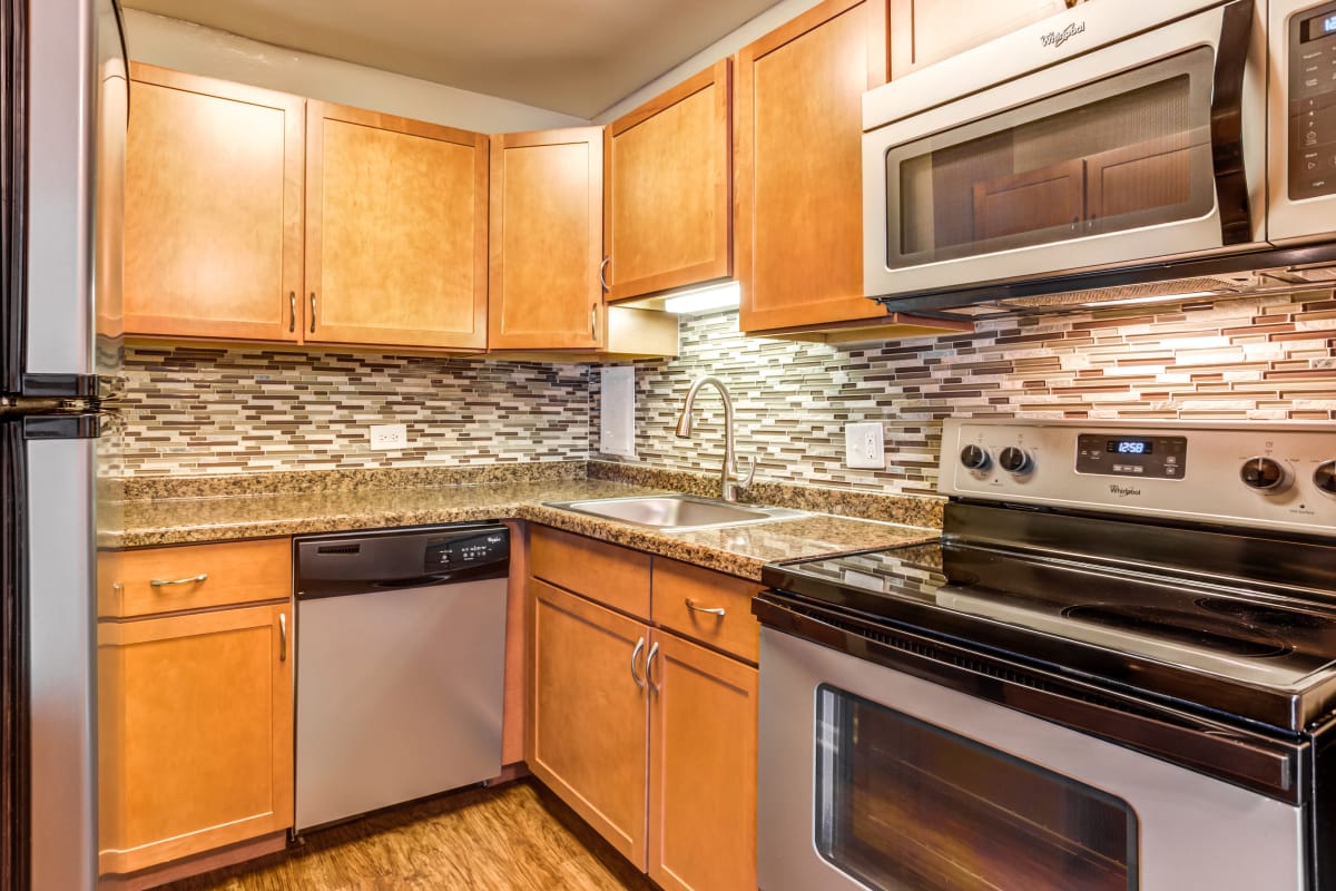 Living room and Kitchen at Cypress Place